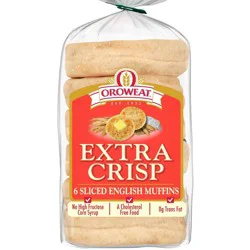 Oroweat Extra Crisp English Muffin - 12.5oz/6ct