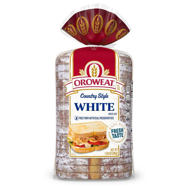 slide 8 of 18, Oroweat Country White Bread - 24oz, 24 oz