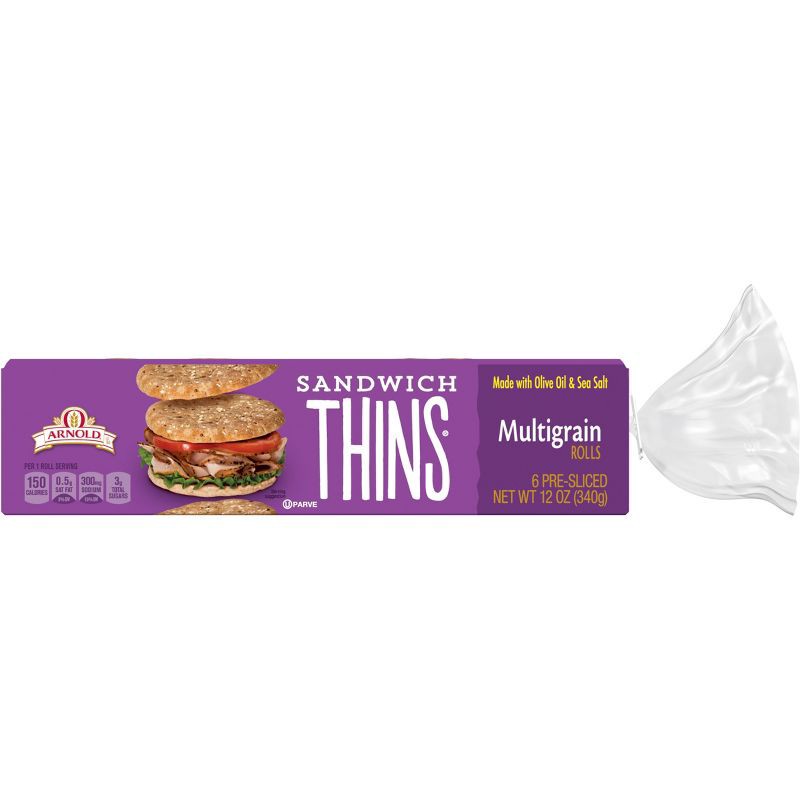 slide 4 of 13, Arnold Multigrain Sandwich Thins - 12oz, 12 oz