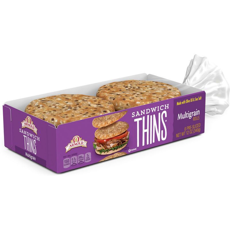 slide 6 of 13, Arnold Multigrain Sandwich Thins - 12oz, 12 oz