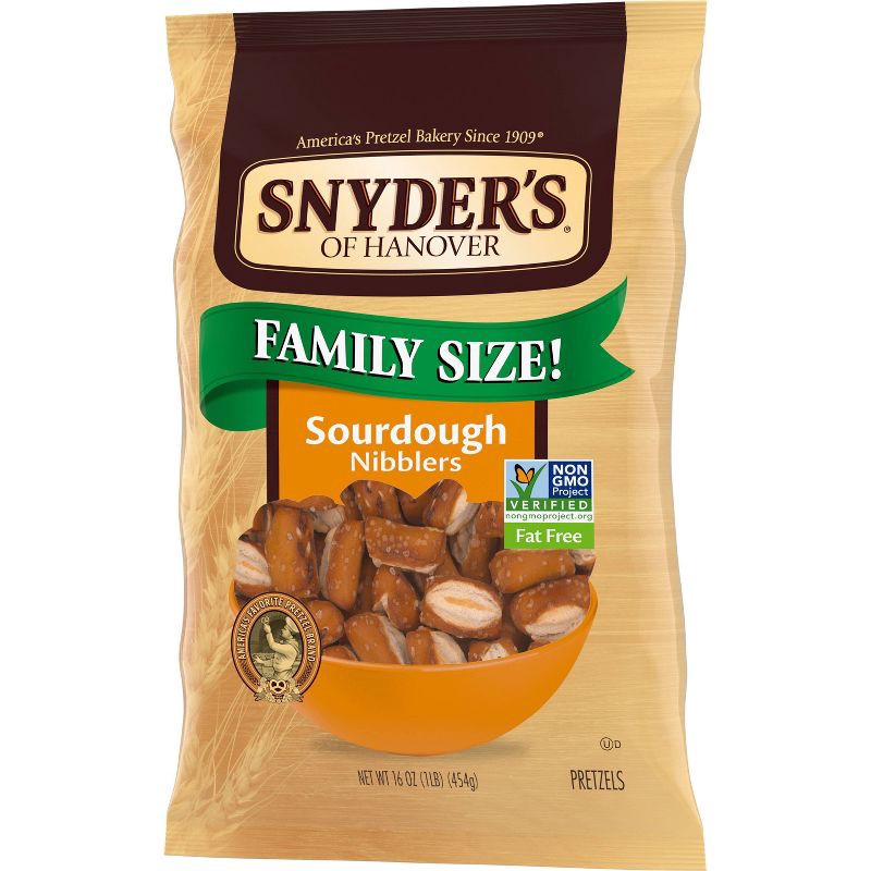 slide 8 of 9, Snyder's of Hanover Pretzels Sourdough Nibblers Family Size - 16oz, 16 oz