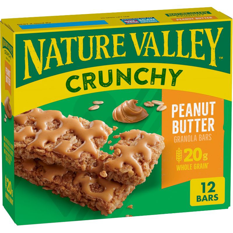 slide 1 of 8, Nature Valley Crunchy Peanut Butter Granola Bars - 6ct/8.94oz, 6 ct, 8.94 oz