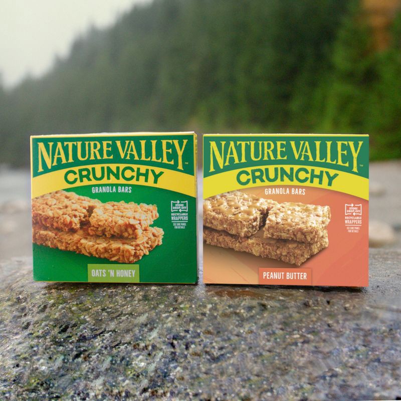 slide 5 of 7, Nature Valley Crunchy Peanut Butter Granola Bars - 6ct, 6 ct