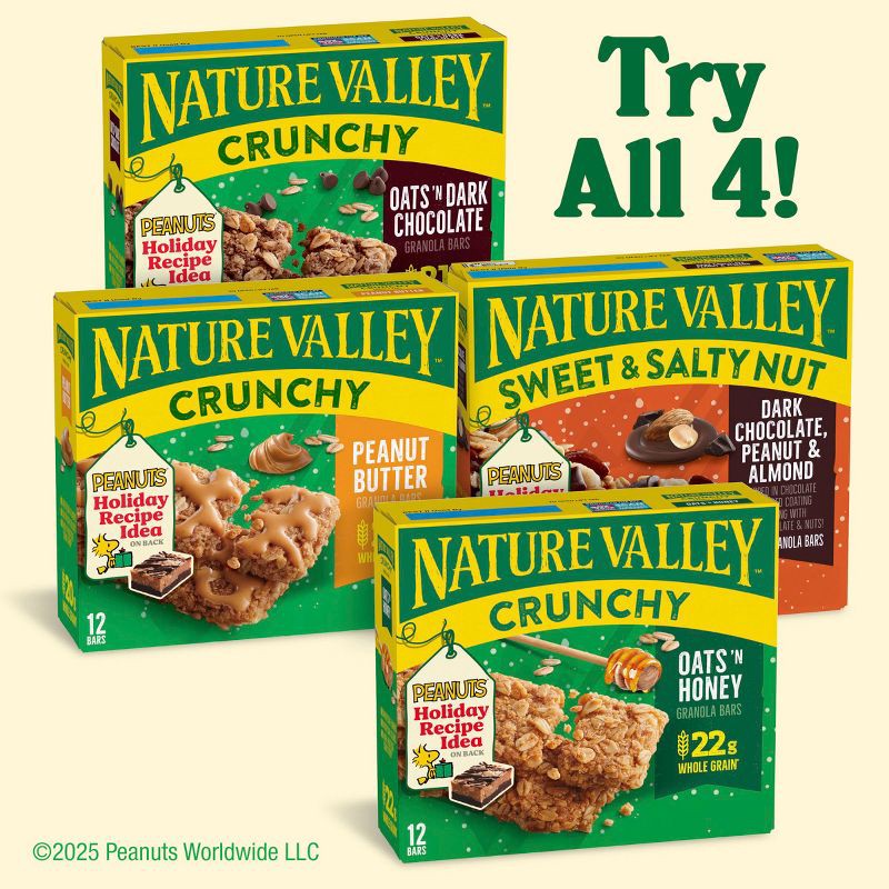 slide 4 of 8, Nature Valley Crunchy Peanut Butter Granola Bars - 6ct/8.94oz, 6 ct, 8.94 oz