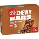 Fiber One Oats & Chocolate Chewy Bars - 10ct/14.1oz: No Artificial Flavors, Low Sodium, Whole Grain