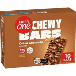 Fiber One Oats & Chocolate Chewy Bars - 10ct/14.1oz: No Artificial Flavors, Low Sodium, Whole Grain