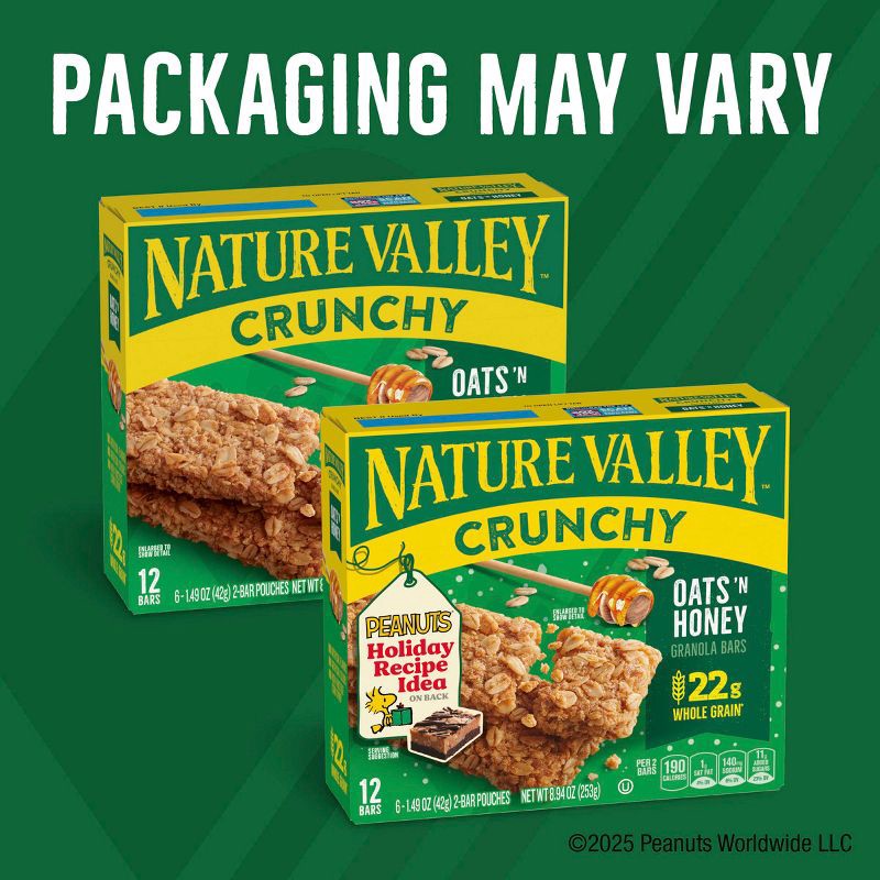 slide 2 of 8, Nature Valley Crunchy Oats 'N Honey Granola Snack Bars - 8.94oz/12ct, 8.94 oz, 12 ct