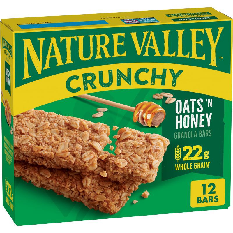 slide 1 of 8, Nature Valley Crunchy Oats 'N Honey Granola Snack Bars - 8.94oz/12ct, 8.94 oz, 12 ct