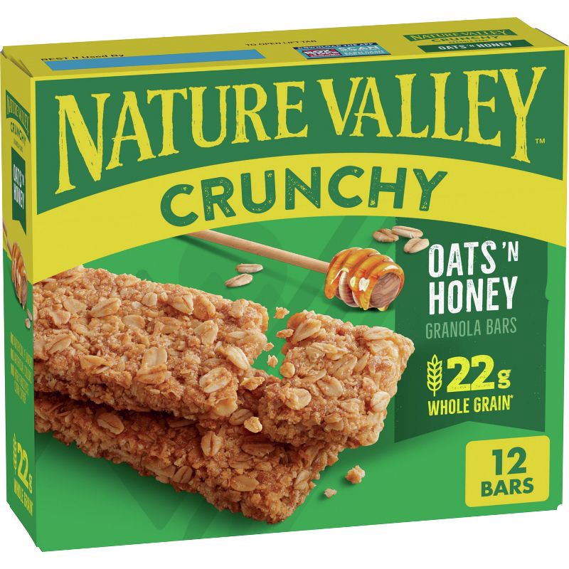 slide 1 of 7, Nature Valley Crunchy Oats 'N Honey Granola Bars - 12ct, 12 ct