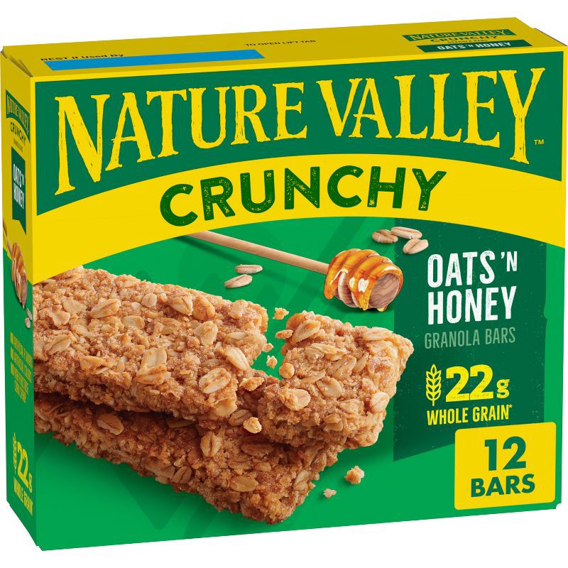 slide 1 of 8, Nature Valley Crunchy Oats 'N Honey Granola Snack Bars - 8.94oz/12ct, 8.94 oz, 12 ct