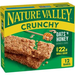 Nature Valley Crunchy Oats 'N Honey Granola Snack Bars - 8.94oz/12ct