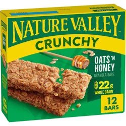 Nature Valley Crunchy Oats 'N Honey Granola Snack Bars - 8.94oz/12ct