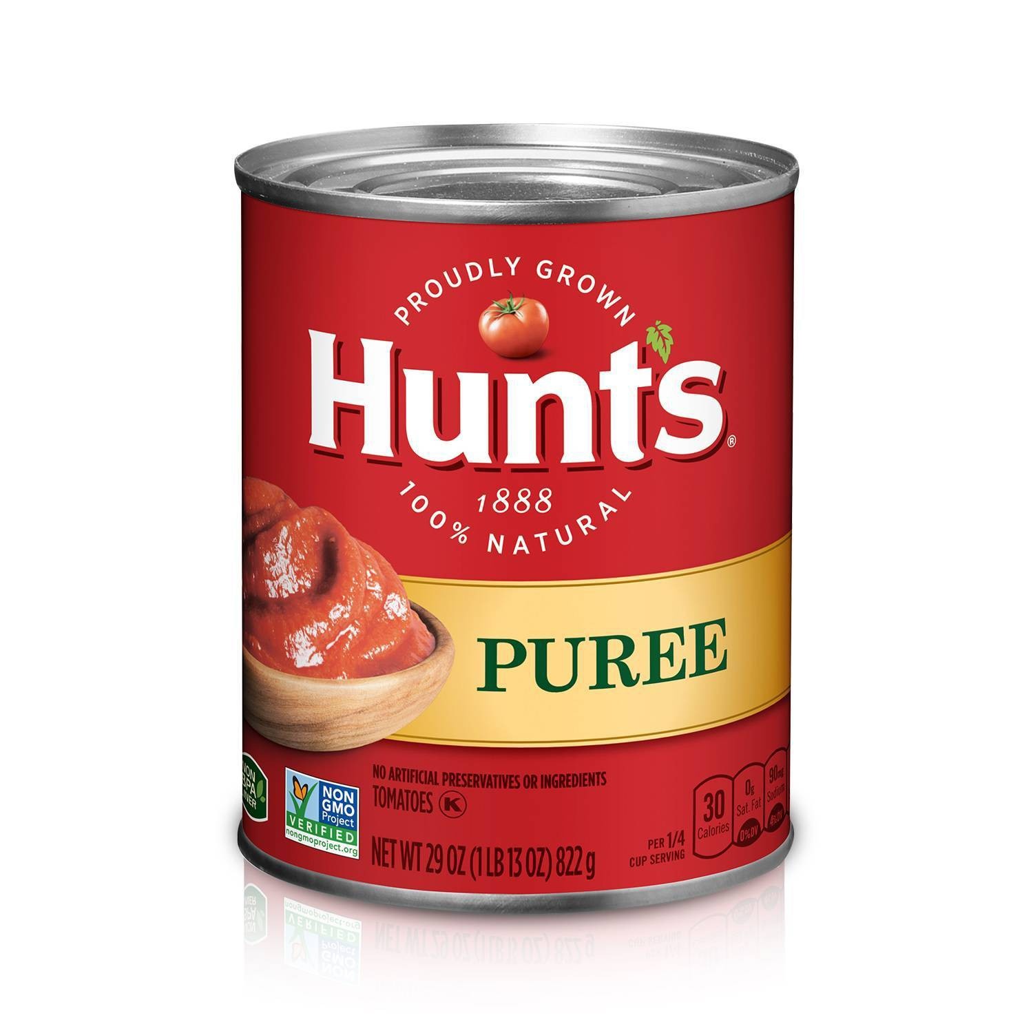 slide 1 of 1, Hunt's 100% Natural Tomato Puree, 29 oz