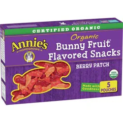 Annie's Homegrown Organic Bunny Berry Patch Fruit Snacks - 5ct