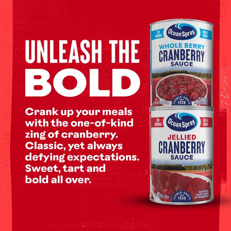 slide 4 of 11, Ocean Spray Jellied Cranberry Sauce - 14oz, 14 oz