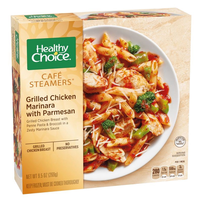 slide 2 of 4, Healthy Choice Café Steamers Frozen Grilled Chicken Marinara with Parmesan - 10oz, 10 oz