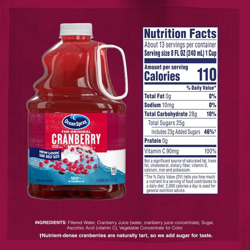 slide 3 of 10, Ocean Spray Cranberry Juice - 101.4 fl oz Bottle, 101.4 fl oz