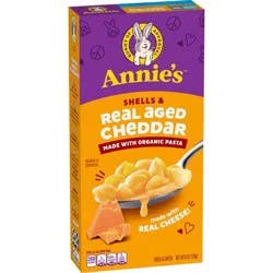 Annie's Shells & Real Aged Cheddar Mac and Cheese - 6oz: No Artificial Colors, No High Fructose Corn Syrup, No Artificial Flavors