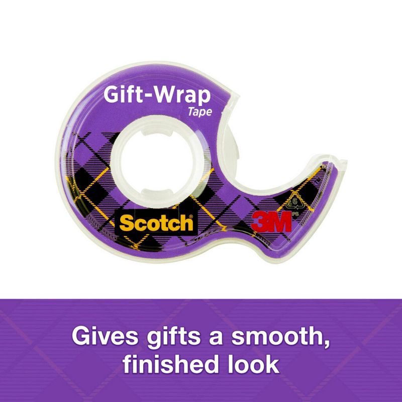 slide 15 of 16, Scotch Gift Wrap Tape, Holiday Gifting Supplies, 0.75"x700", 6 Tape Rolls with Dispensers, 1 ct