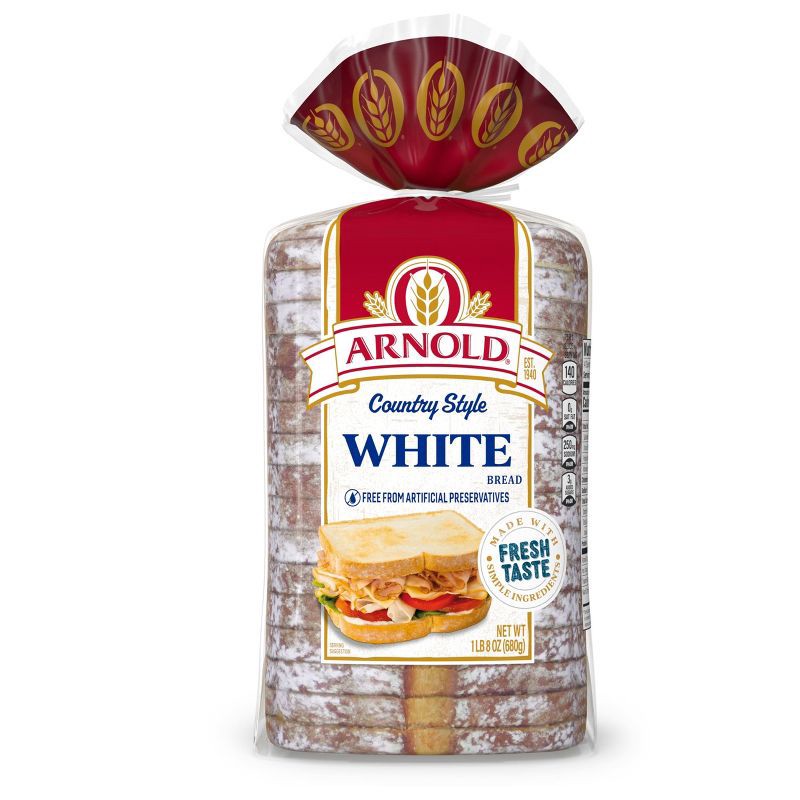 slide 8 of 12, Arnold Country White Bread - 24oz, 24 oz
