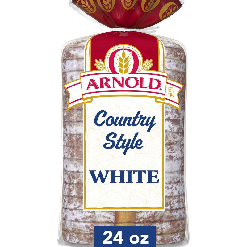 slide 1 of 12, Arnold Country White Bread - 24oz, 24 oz