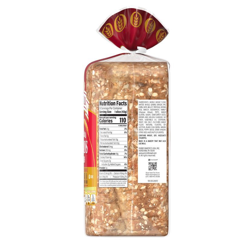 slide 10 of 11, Arnold 12 Grain Bread - 24oz, 24 oz