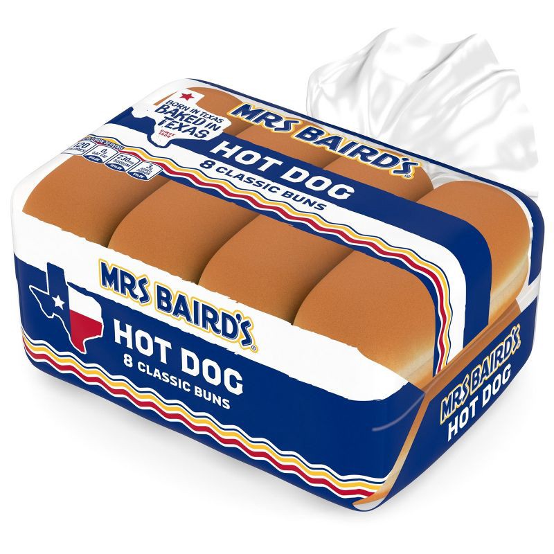 slide 2 of 10, Mrs Baird's Mrs. Baird's Hot Dog Buns - 12oz/8ct, 8 ct; 12 oz