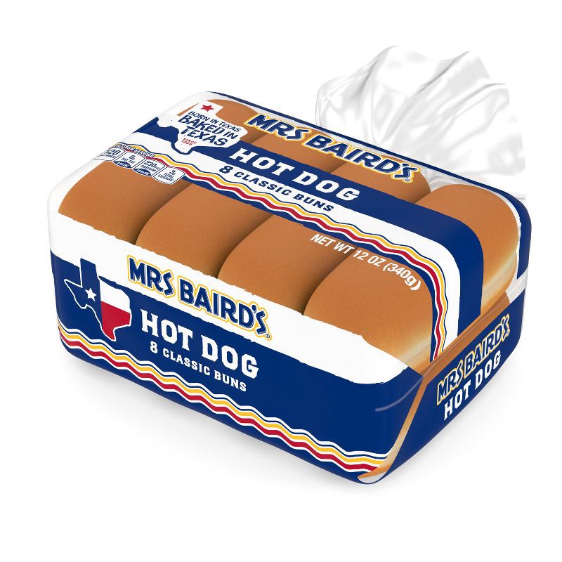 slide 6 of 10, Mrs Baird's Mrs. Baird's Hot Dog Buns - 12oz/8ct, 8 ct; 12 oz