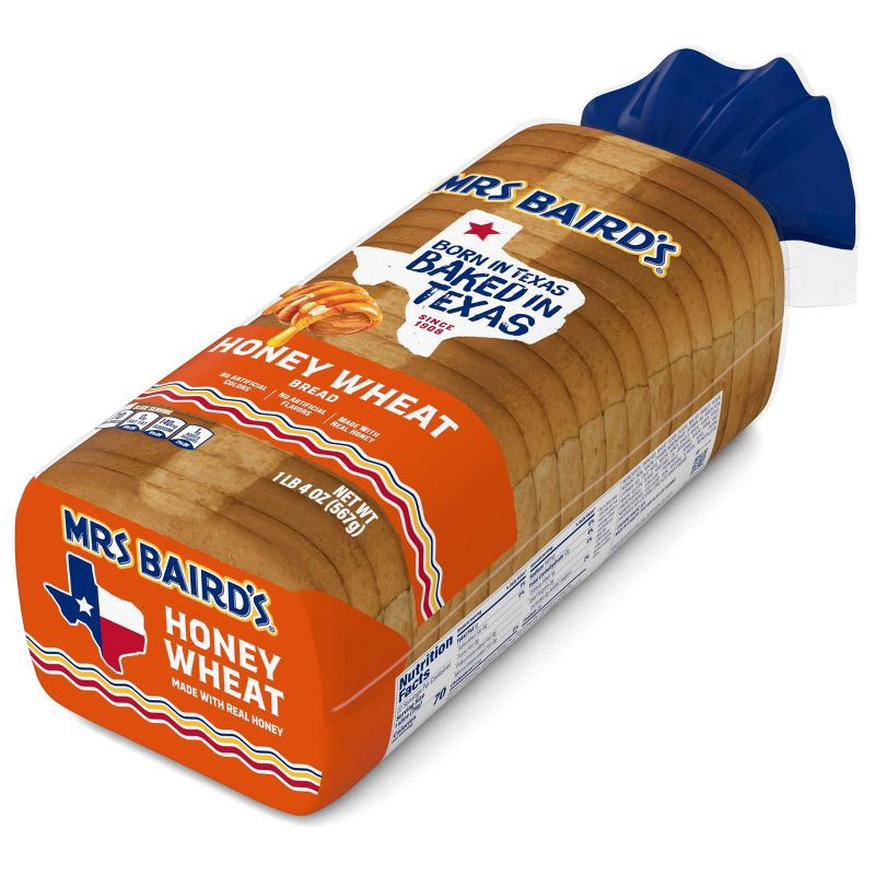 slide 2 of 11, Mrs Baird's Mrs. Baird's Honey Wheat Bread - 20oz, 20 oz
