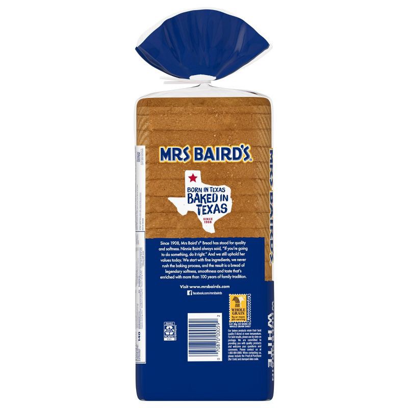 slide 3 of 12, Mrs Baird's Mrs. Baird's Whole Grain White Bread - 20oz, 20 oz