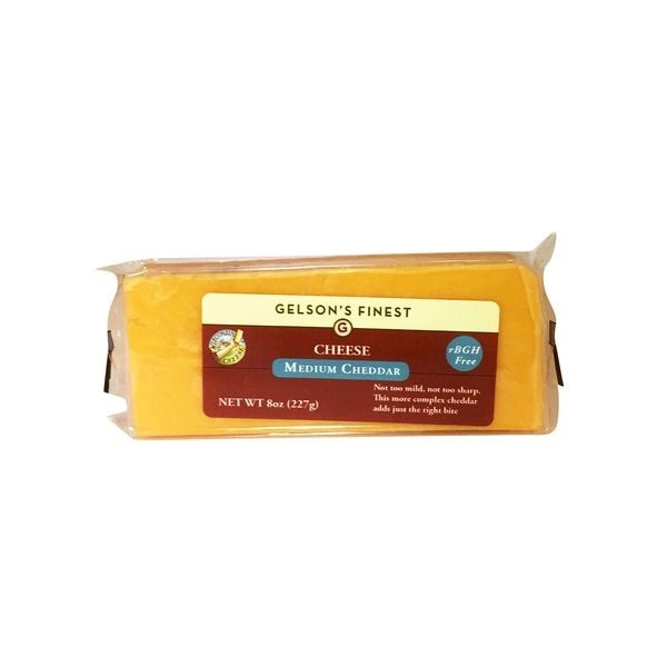 slide 1 of 1, Gelson's Finest Medium Cheddar Cheese, 8 oz