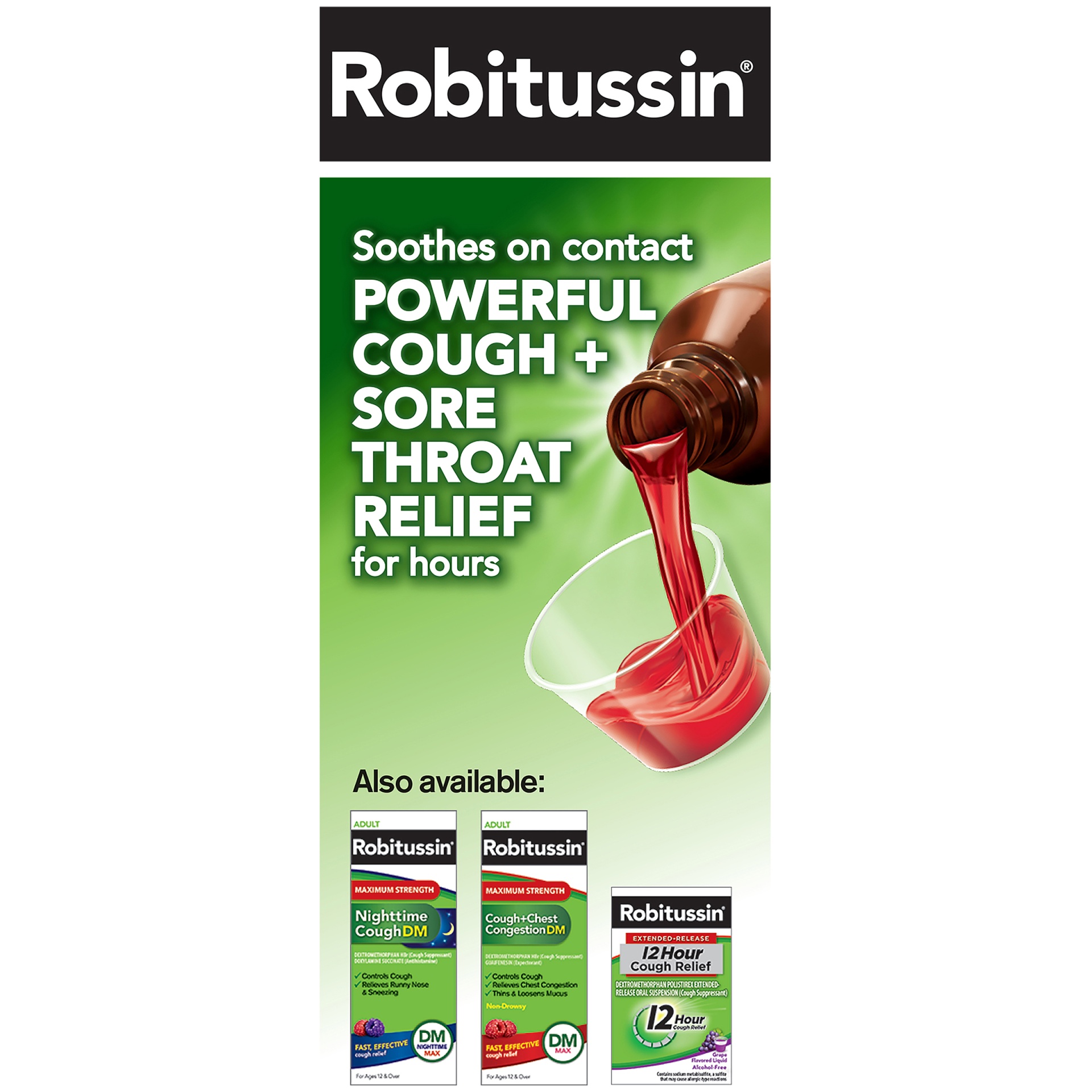 slide 5 of 6, Robitussin Severe Cough Plus Sore Throat Cf Max Medicine, 8 fl oz