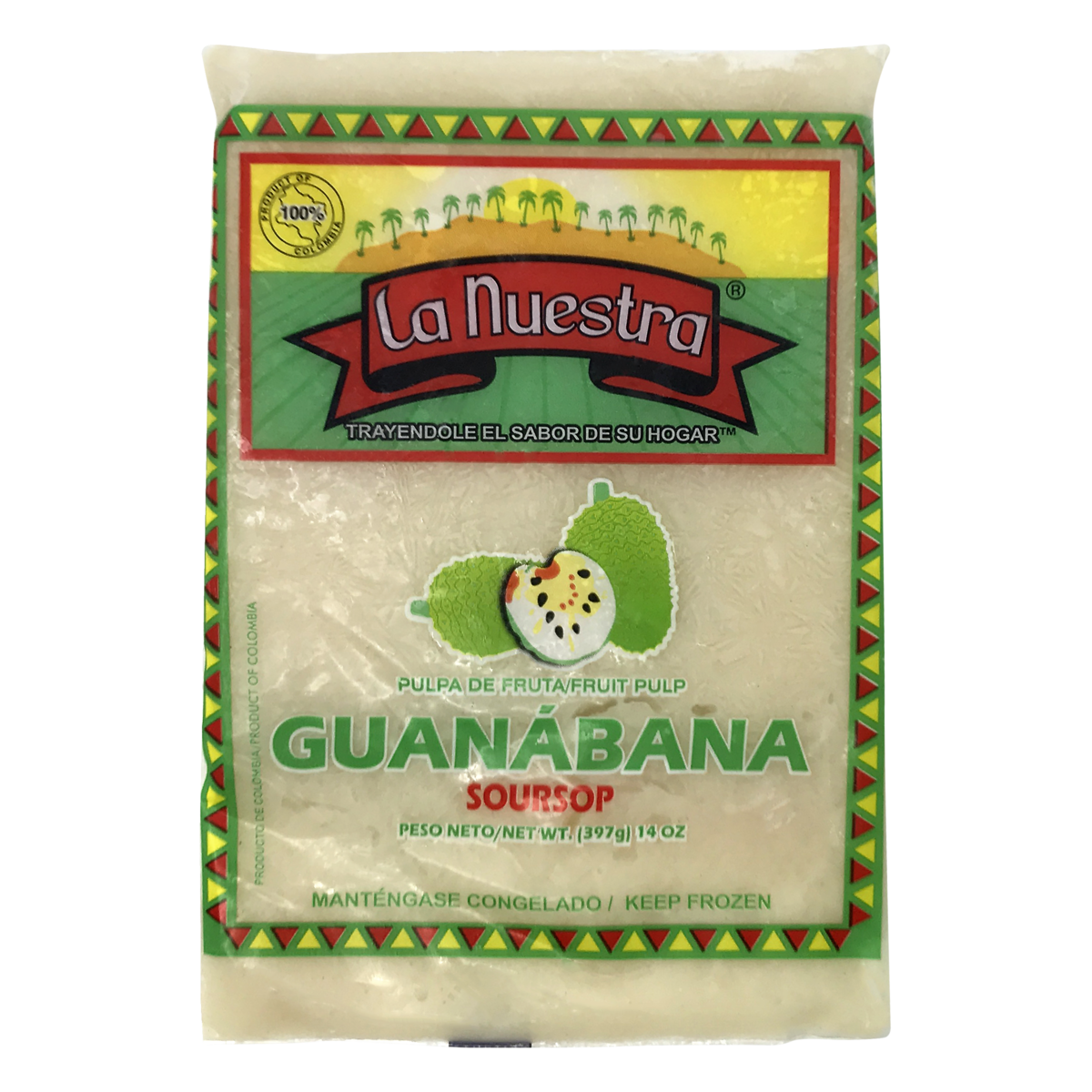 slide 1 of 1, La Nuestra Guanabana Pulp, 14 oz