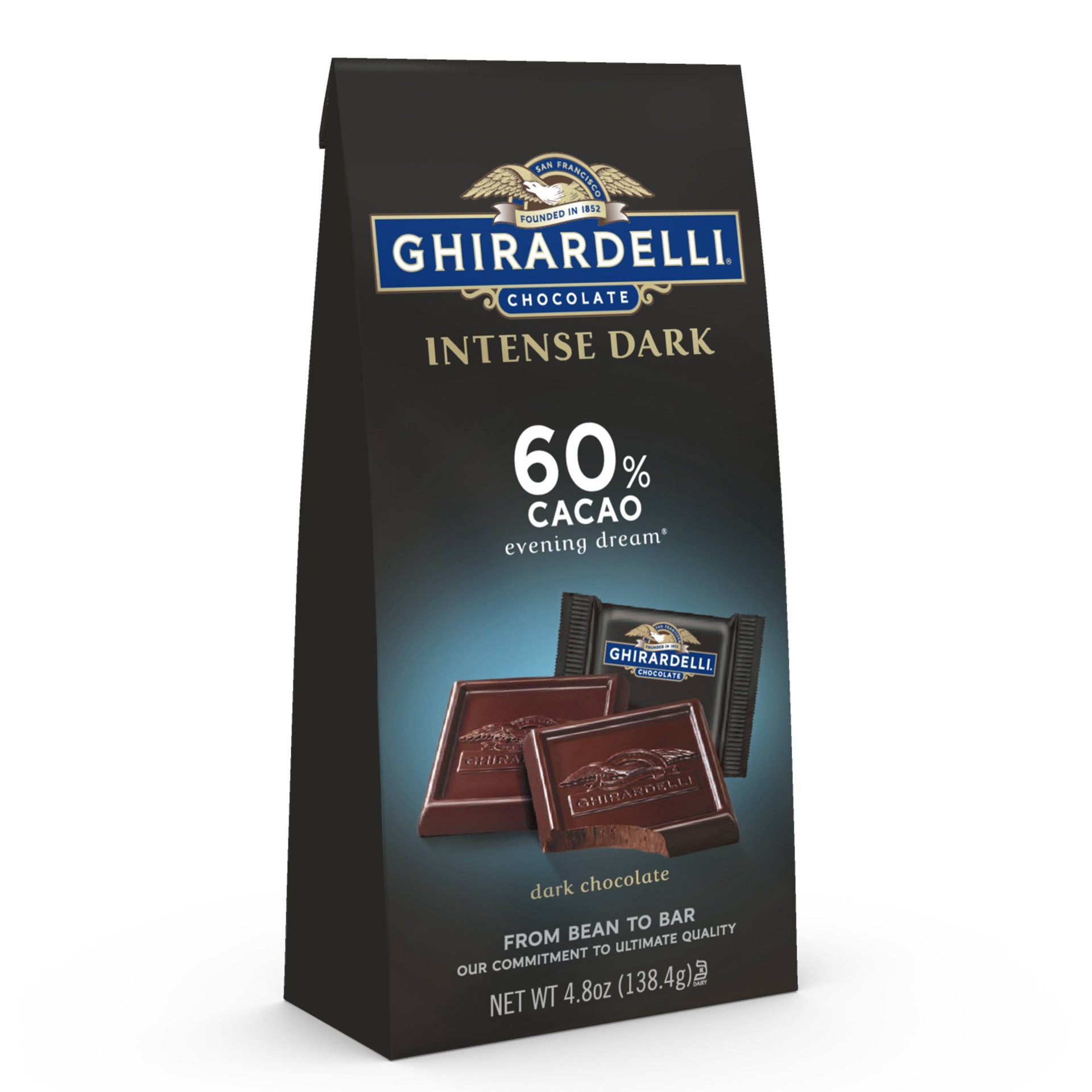 slide 1 of 5, Ghirardelli Dark 60% Cacao Chocolate Squares, 4.8 oz
