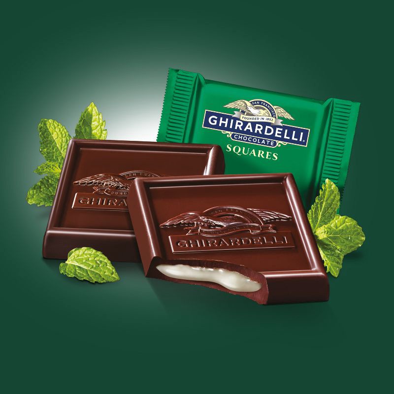 slide 2 of 6, GHIRARDELLI Dark Chocolate Mint Candy SQUARES - 6.38oz, 6.38 oz