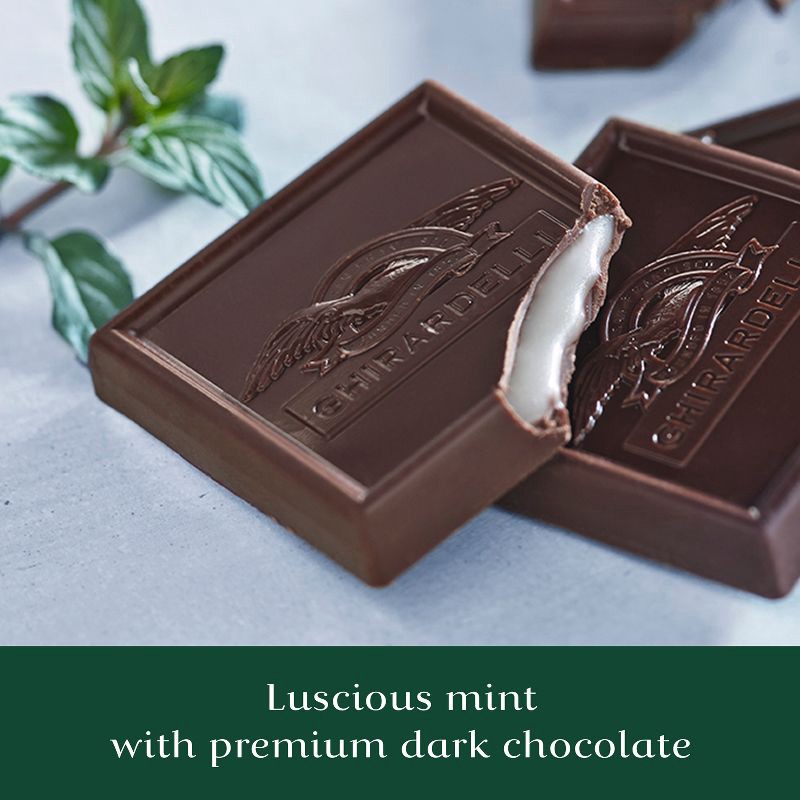 slide 3 of 6, GHIRARDELLI Dark Chocolate Mint Candy SQUARES - 6.38oz, 6.38 oz