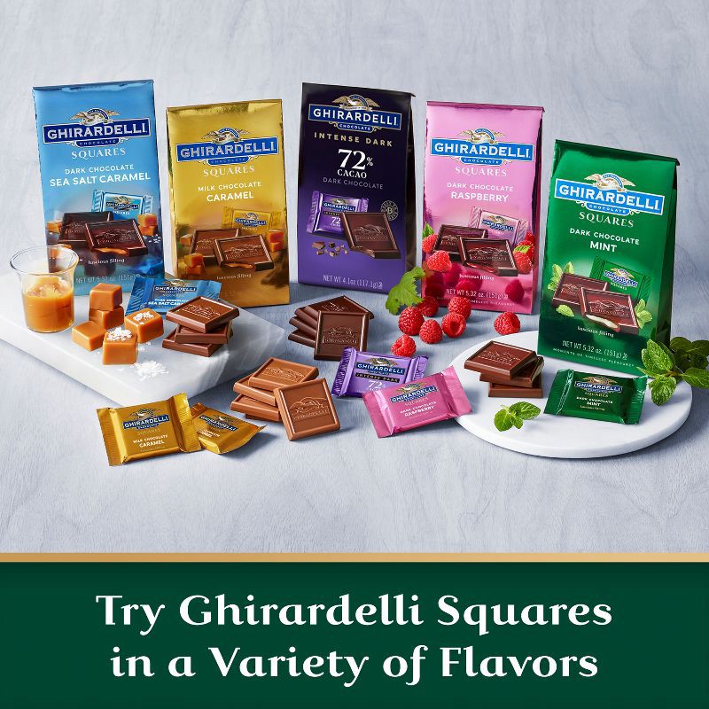 slide 6 of 6, GHIRARDELLI Dark Chocolate Mint Candy SQUARES - 6.38oz, 6.38 oz