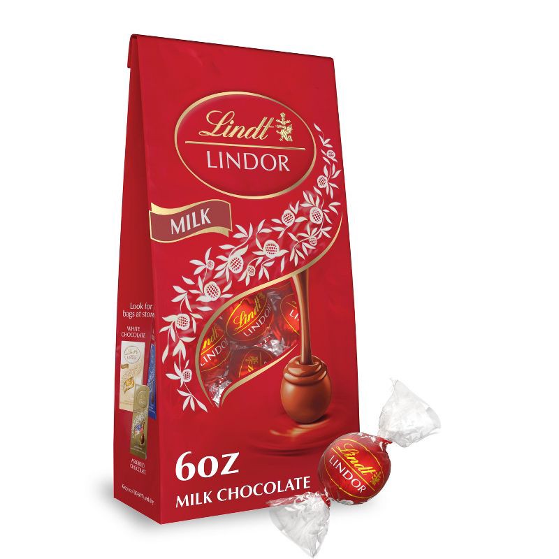 slide 1 of 7, Lindt Lindor Milk Chocolate Candy Truffles - 6 oz., 6 oz