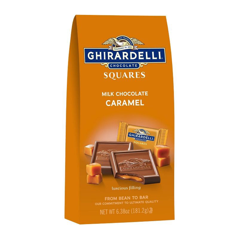 slide 1 of 6, GHIRARDELLI Milk Chocolate Caramel Candy SQUARES - 6.38oz, 6.38 oz