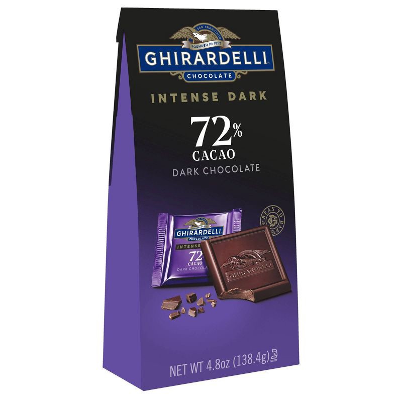 slide 1 of 6, Ghirardelli Intense Dark Chocolate Candy Squares 72% Cacao - 4.8oz, 4.8 oz