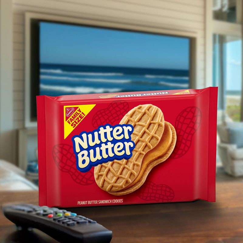 slide 5 of 13, Nutter Butter Peanut Butter Sandwich Cookies Family Size - 16oz, 16 oz