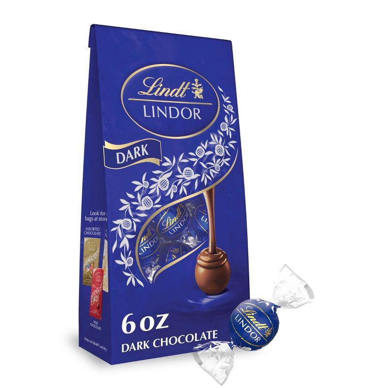 slide 1 of 7, Lindt Lindor Dark Chocolate Candy Truffles - 6 oz., 6 oz