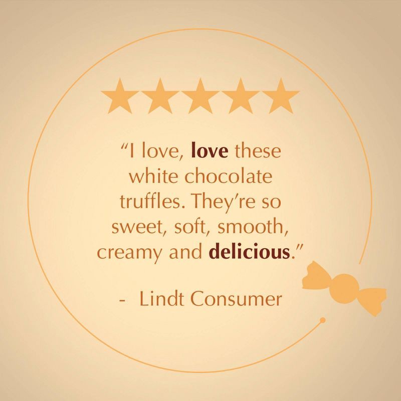 slide 6 of 7, Lindt Lindor White Chocolate Candy Truffles - 6 oz., 6 oz