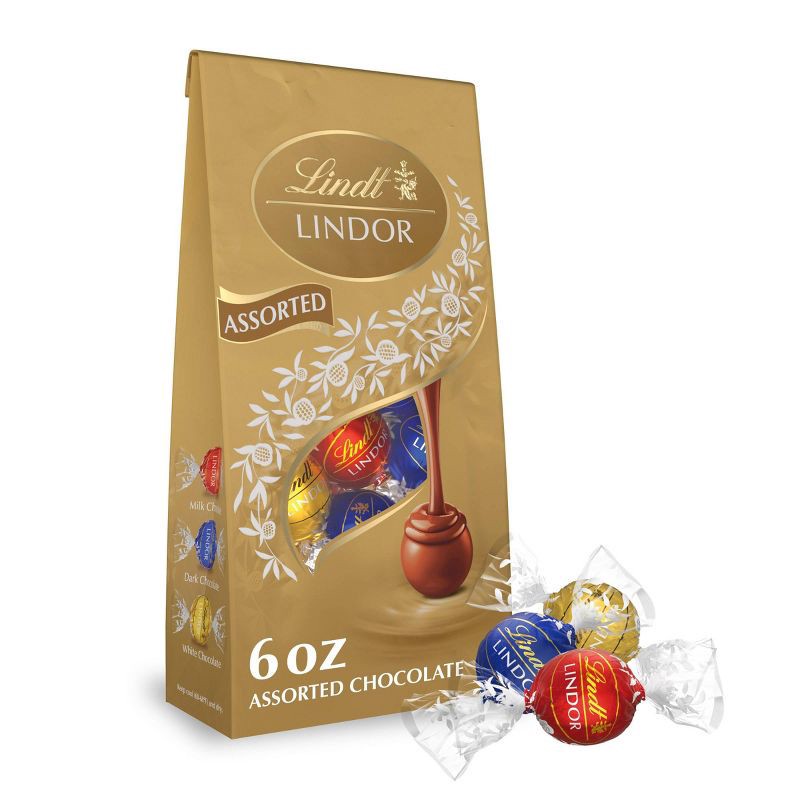 slide 1 of 9, Lindt Lindor Assorted Chocolate Candy Truffles - 6 oz., 6 oz