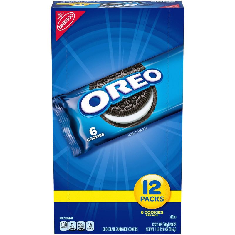 slide 2 of 17, OREO Chocolate Sandwich Cookies - Snack Packs - 2.4oz / 12ct, 2.4 oz, 12 ct