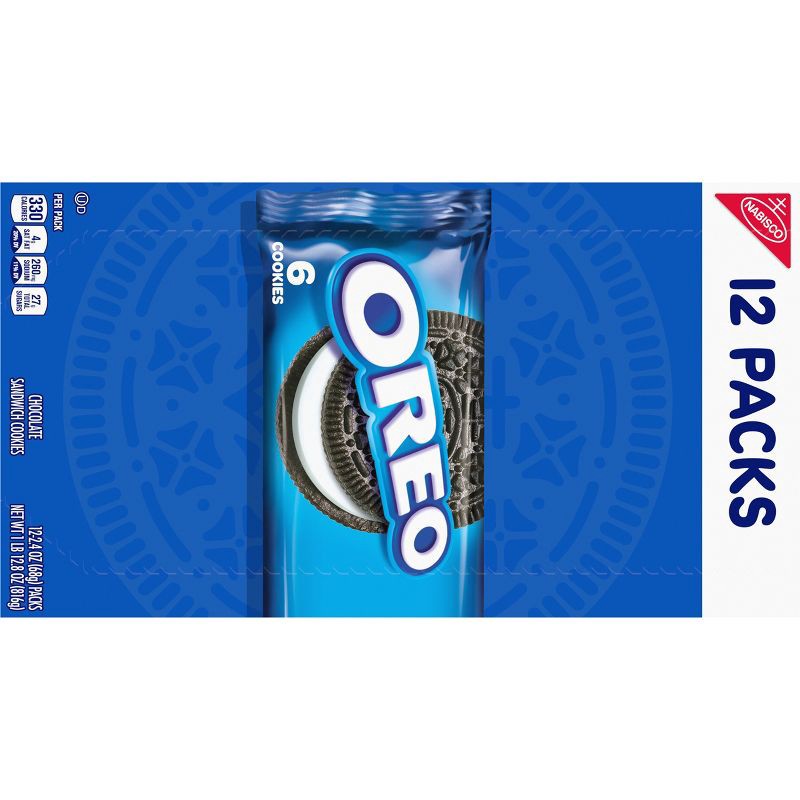 slide 9 of 17, OREO Chocolate Sandwich Cookies - Snack Packs - 2.4oz / 12ct, 2.4 oz, 12 ct