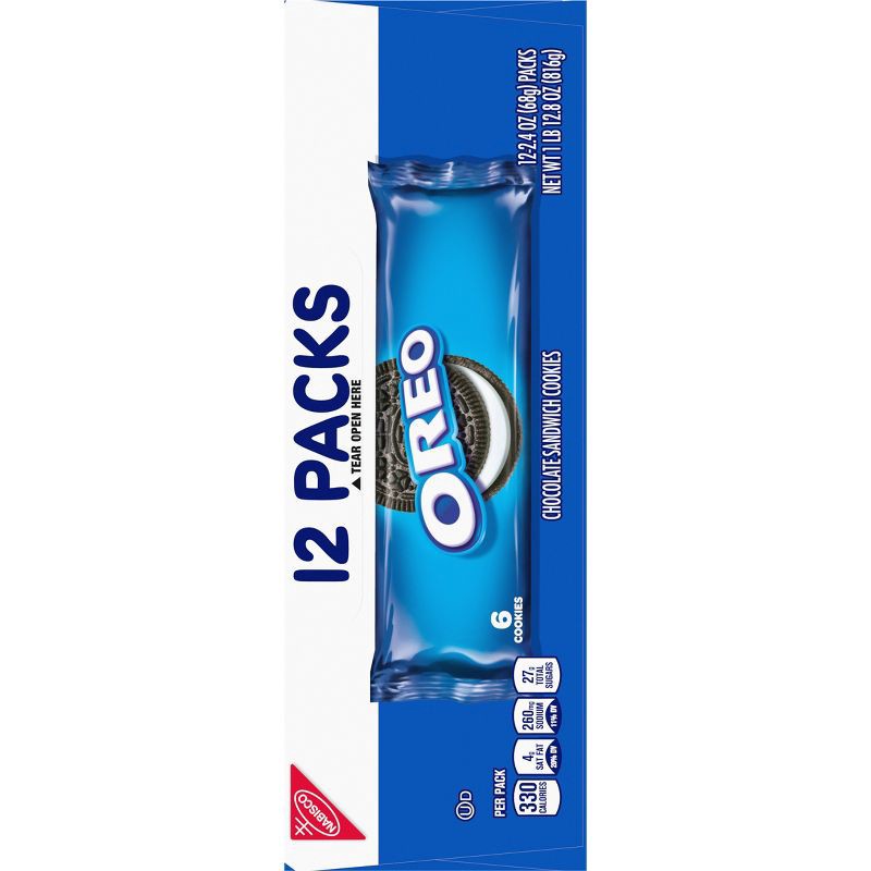 slide 2 of 17, OREO Chocolate Sandwich Cookies - Snack Packs - 2.4oz / 12ct, 2.4 oz, 12 ct