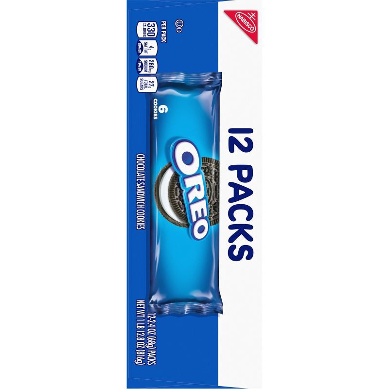 slide 11 of 17, OREO Chocolate Sandwich Cookies - Snack Packs - 2.4oz / 12ct, 2.4 oz, 12 ct