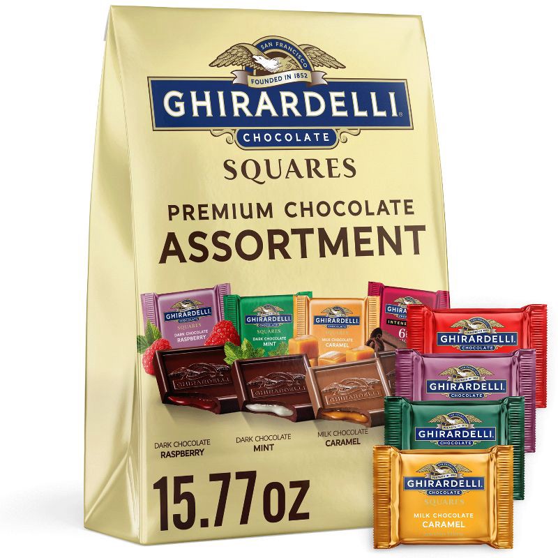 slide 1 of 7, Ghirardelli Premium Chocolate Candy Squares Assortment - 15.77oz, 15.77 oz