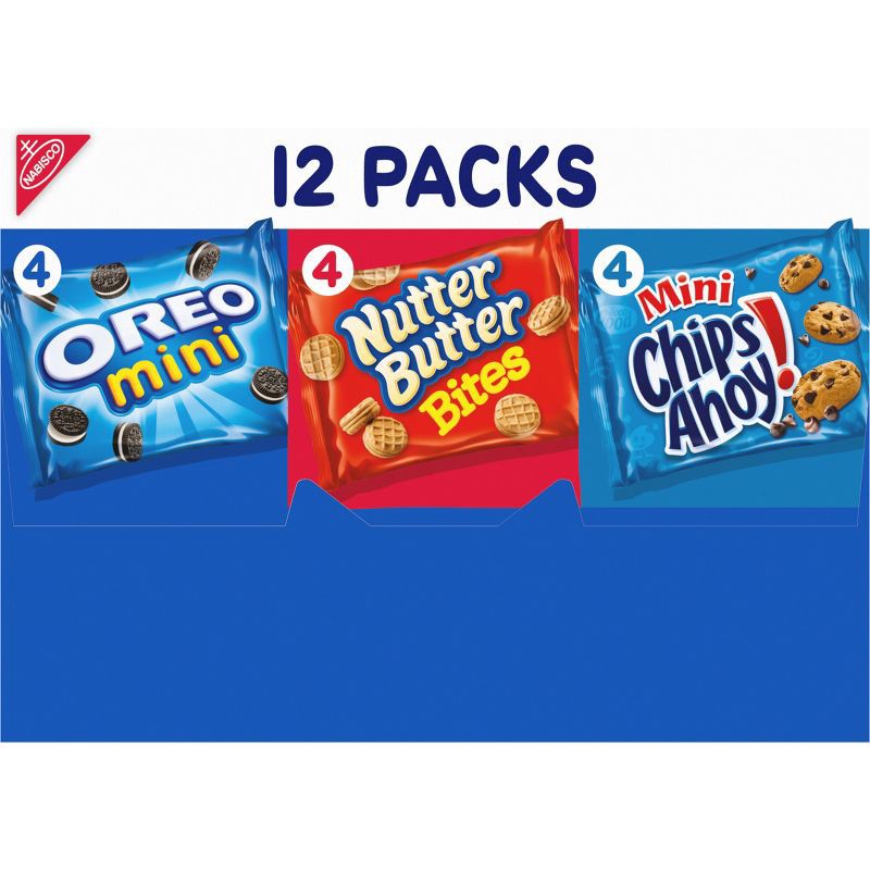 slide 6 of 10, Nabisco Mini Cookies Mix With OREO Mini, Mini Chips Ahoy! & Nutter Butter Bites Snack Pack Variety - 12oz/12ct, 12 ct; 12 oz